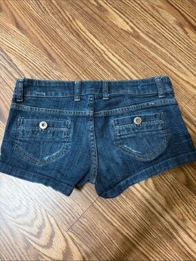American Eagle Outfitters Dark Blue Denim Low-Rise Jean Shorts